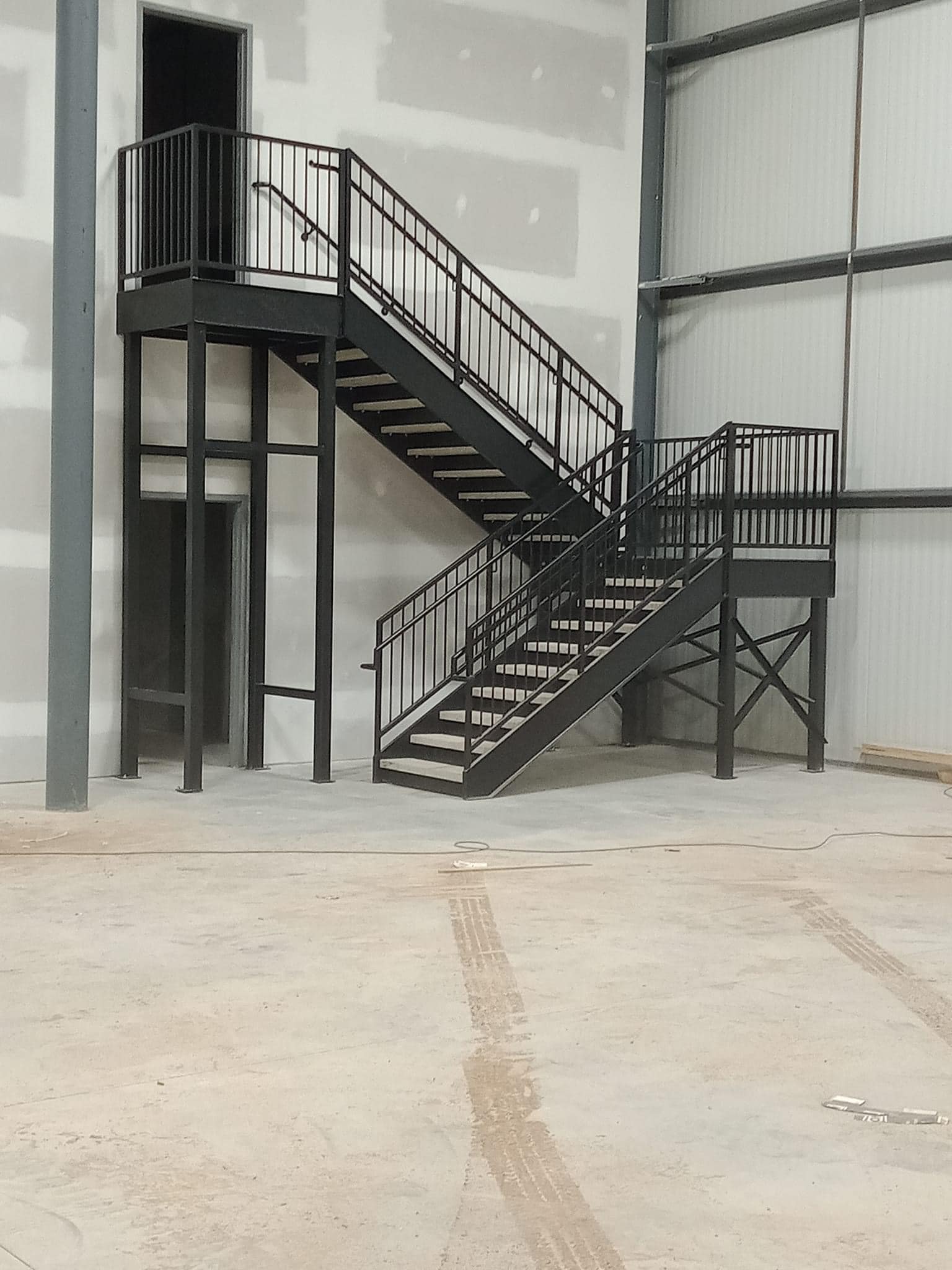 Miscellaneous metal stair and railing fabrication inside a commercial building